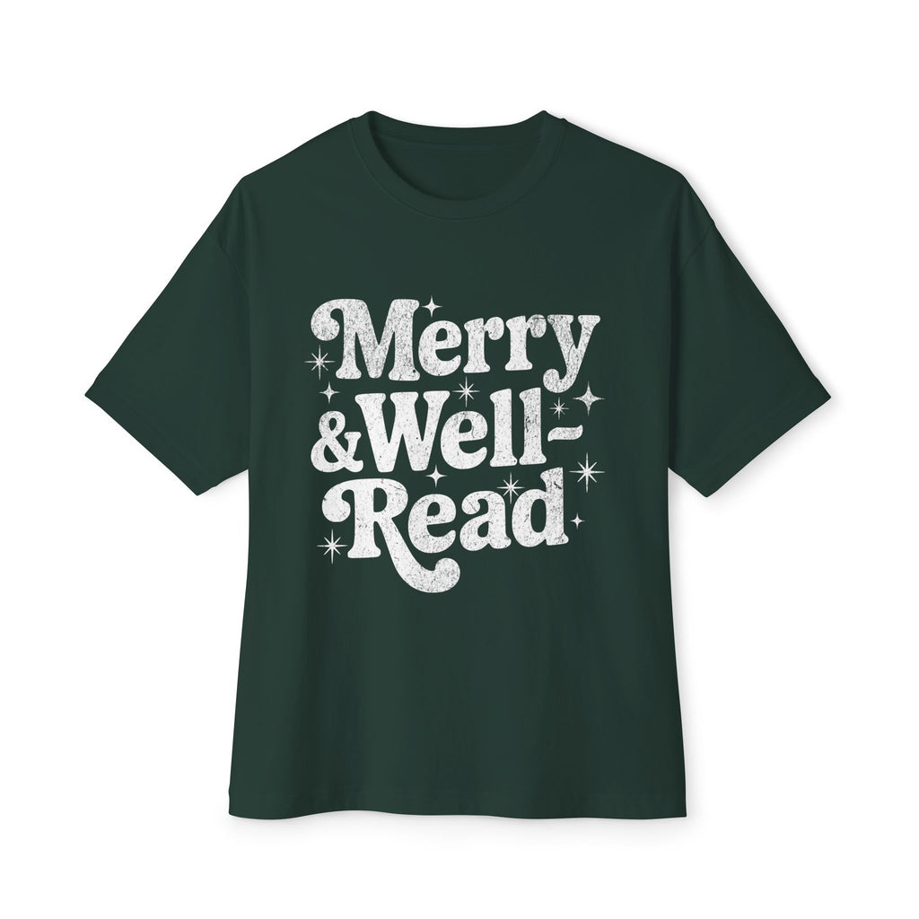 Merry & Well-Read Oversized Tee