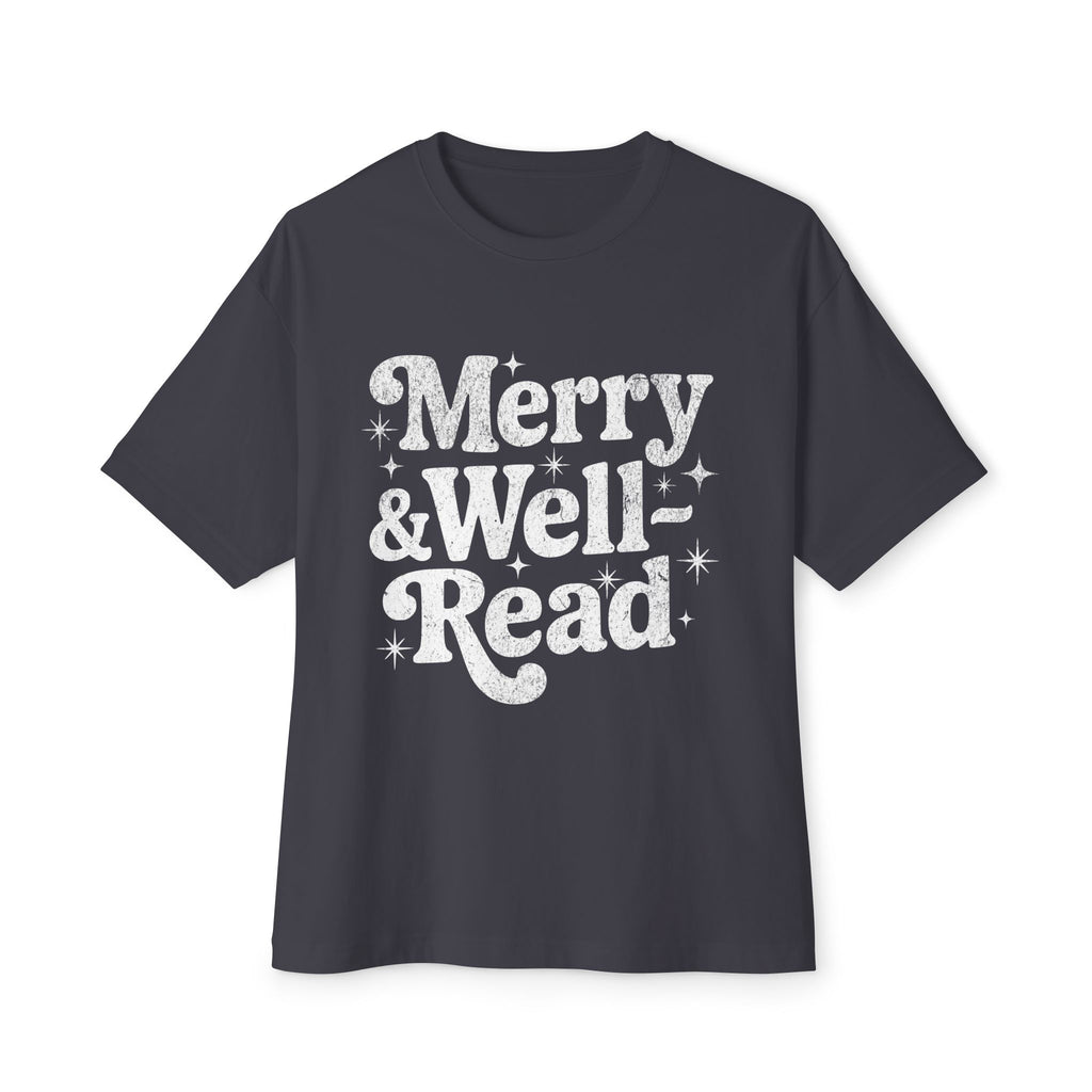 Merry & Well-Read Oversized Tee