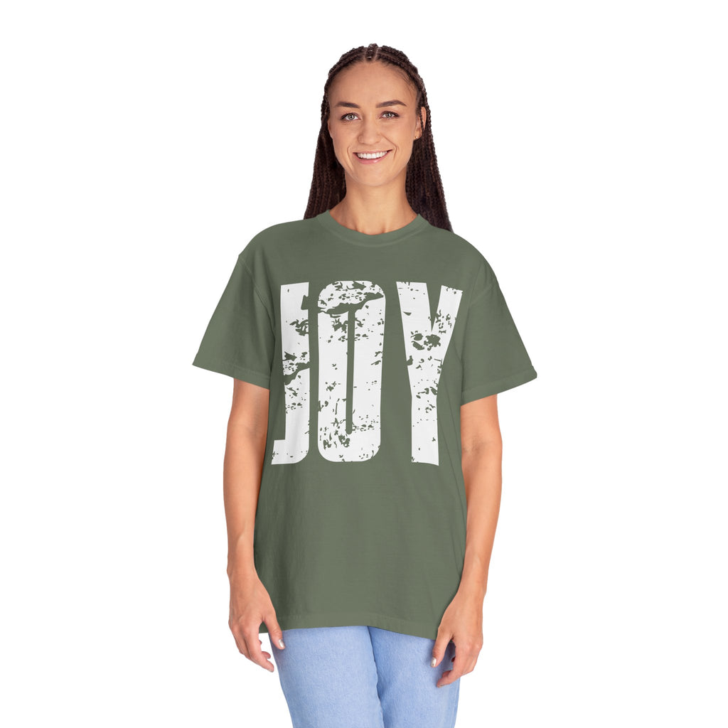 Joyful Unisex T-Shirt in Garment-Dyed Green