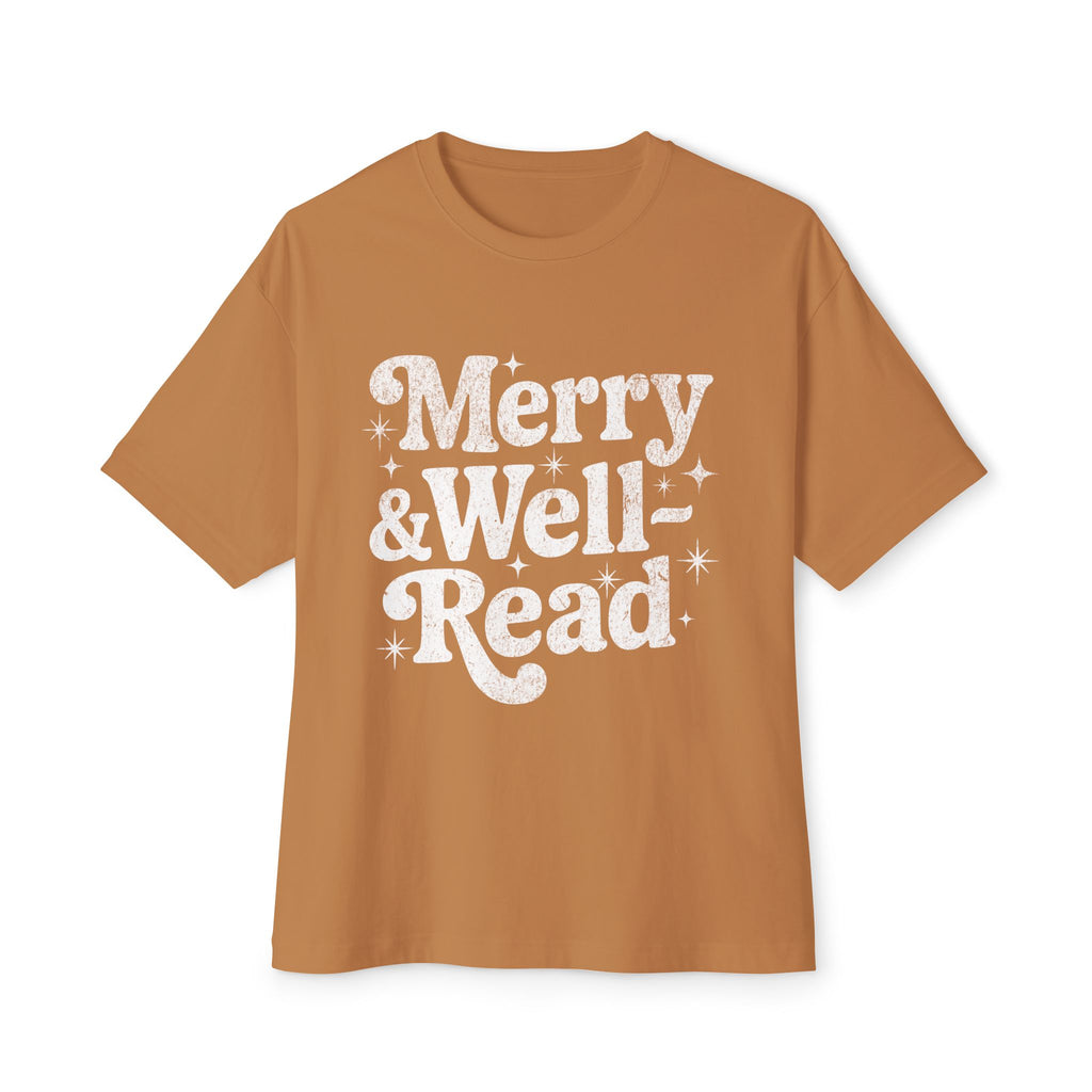 Merry & Well-Read Oversized Tee